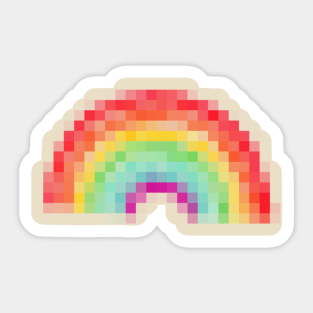 8 bit Rainbow Sticker